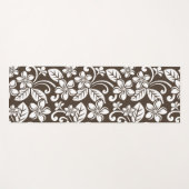 島のプルメリア（コーヒーブラウン） ヨガマット (正面(横))