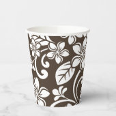 島のプルメリア（コーヒーブラウン） 紙コップ (左)