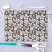 島のプルメリア（コーヒーブラウン） 薄葉紙 (クラフト)