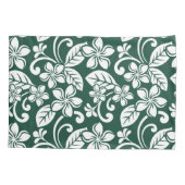 島のプルメリア(森の緑) 枕カバー (裏面-左)