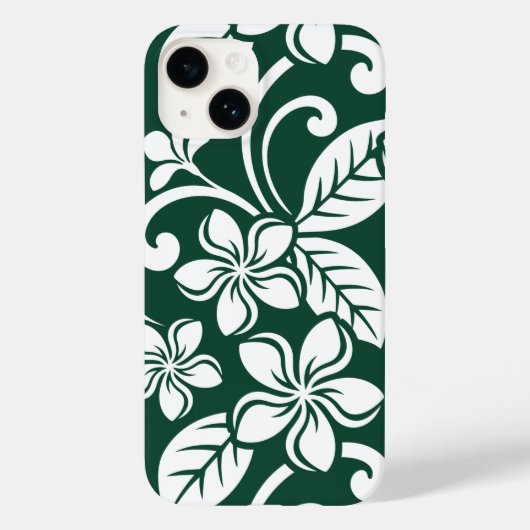 島のプルメリア(森の緑) Case-Mate iPhoneケース (裏面)