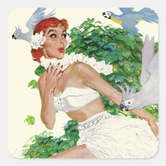 島の呪文 スクエアシール (正面)