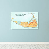 島の地図 キャンバスプリント (インサイチュ (ウッドフロア))