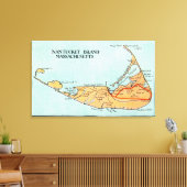島の地図 キャンバスプリント (インサイチュ (リビング))
