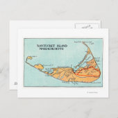 島の地図 ポストカード (正面/裏面)