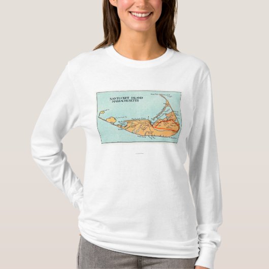 島の地図 Tシャツ (正面)