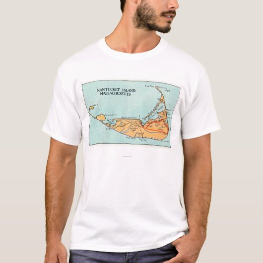 島の地図 Tシャツ (正面)