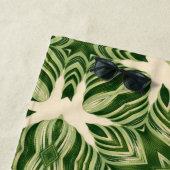 島の夏の緑の抽象芸術熱帯葉の ビーチタオル (インサイチュ)