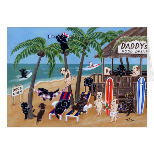 島の夏期休暇のラブラドール (正面横)