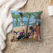 島の夏期休暇のラブラドール クッション (ブランケット)