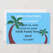 島の夏期休暇のラブラドール 招待状 (裏面)