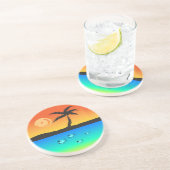 島の夕日 コースター (側面)