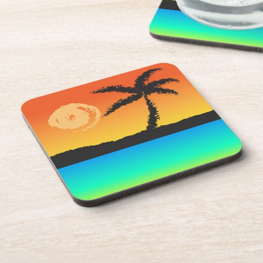 島の夕日 コースター (左側)