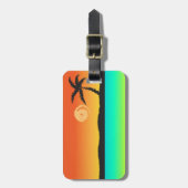 島の夕日 ラゲッジタグ (正面縦)