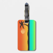 島の夕日 ラゲッジタグ (裏面縦)