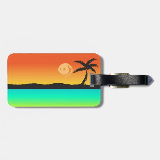 島の夕日 ラゲッジタグ (裏面横)