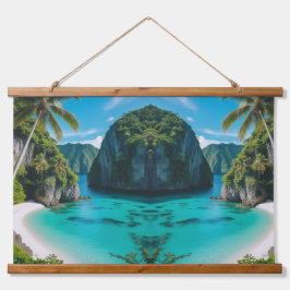 島の夢を見る壁 吊り下げ型タペストリー