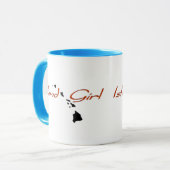 島の女の子-ハワイ-傾斜 マグカップ (正面左)