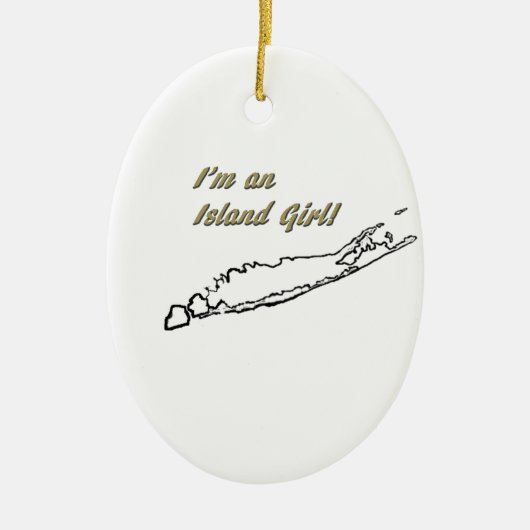 島の女の子(ロングアイランド) セラミックオーナメント (正面)
