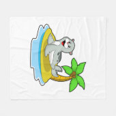 島の封印 フリースブランケット (正面(横))