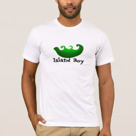 島の少年 海の波 Tシャツ