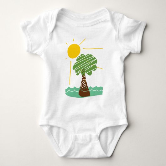 島の微風の夏の日曜日のTシャツ Tシャツ (正面)