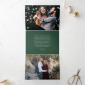 島の挨拶 三つ折りクリスマスカード (内部)