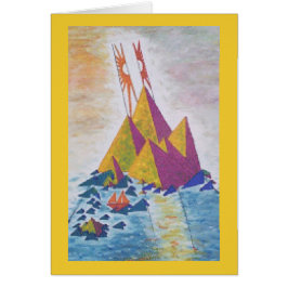 島の日曜日の抽象美術/デジタルデザインの背部