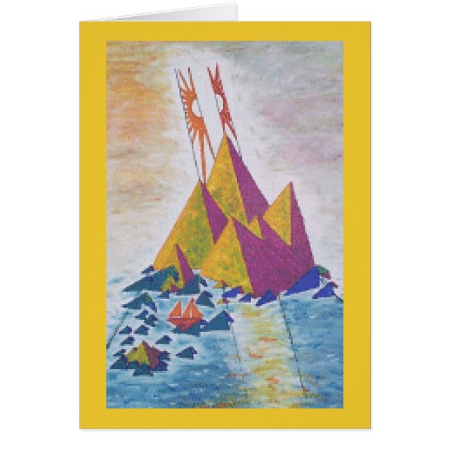 島の日曜日の抽象美術/デジタルデザインの背部 (正面)