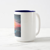 島の日没#1 ツートーンマグカップ (正面右)