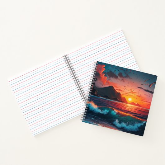 島の日没#1 ノートブック (内部)
