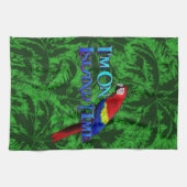 島の時間オウム キッチンタオル (横)