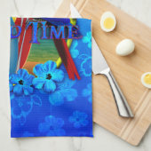 島の時間日没 キッチンタオル (四つ折り)