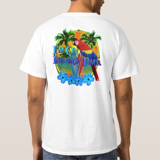 島の時間日没 Tシャツ (裏面)
