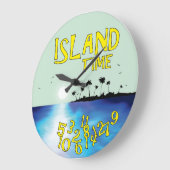 島の時間 ラージ壁時計 (傾斜)