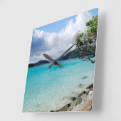 島の時間、大きい柱時計 スクエア壁時計 (傾斜)