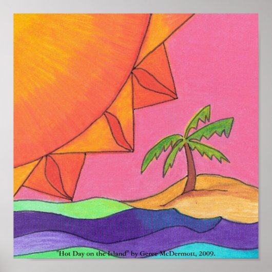 「島の暑い日」ポスター ポスター (正面)