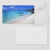 島の楽園のビーチの名刺カードテンプレート 名刺 (正面/裏面)