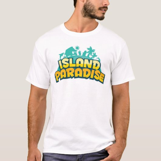 島の楽園-メンズTシャツ Tシャツ (正面)
