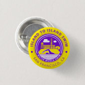 島の水泳ボタンへの島 缶バッジ (正面&裏面)