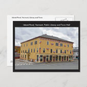 島の池、バーモント、公共図書館、市庁舎 ポストカード (正面/裏面)