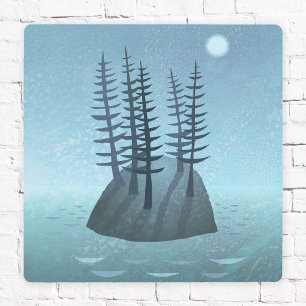 島の海コンテンポラリー芸術 メタルプリント