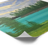 島の湖に浮かぶ島 ポスター (角)