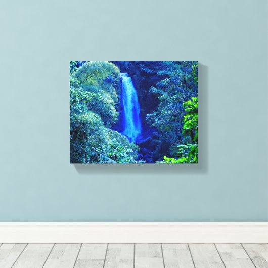 島の滝 キャンバスプリント (インサイチュ (ウッドフロア))