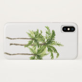 島の熱帯性ヤシの木の水色 Case-Mate iPhoneケース (裏面(横))