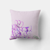 島の熱帯蘭の枕-紫色 クッション (裏面)