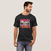 島の熱狂 ビーチパラダイス バケーション 日没 Tシャツ (正面フル)