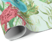 島の生活とクリスマスシーシーンオーナメント ラッピングペーパー (ロールコーナー)