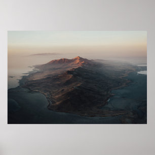 島の空中写真 ポスター