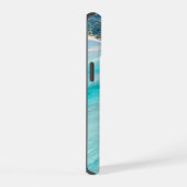 島の空中眺め iPhone 15ケース (右側面)